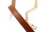 30" byhands Genuine Leather Shoulder Bag Strap, Metal Chain, Camel (40-8301)